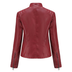 Natalie - Faux Leather Biker Jacket