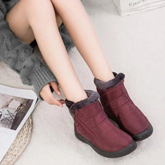 Danielle - Padded Fur Trim Snow Boots