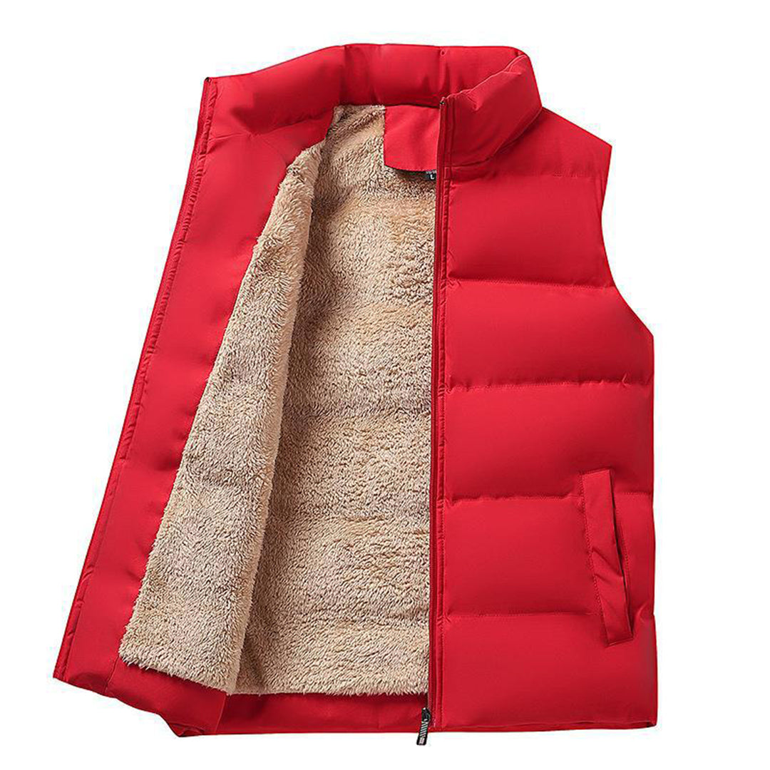 Stewart - Sherpa Lined Puffer Gilet — Red