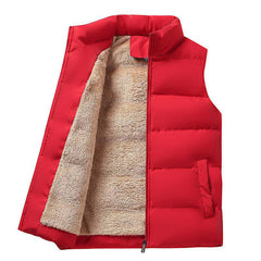 Stewart - Sherpa Lined Puffer Gilet — Red