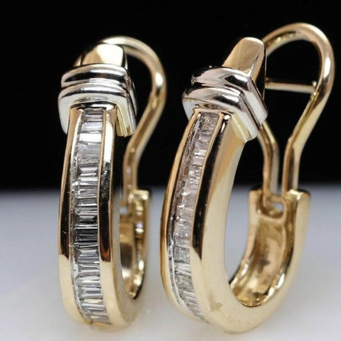 Effie - Retro Crystal Hoop Earrings