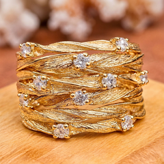 Ariadne - Woven Gold Band Ring