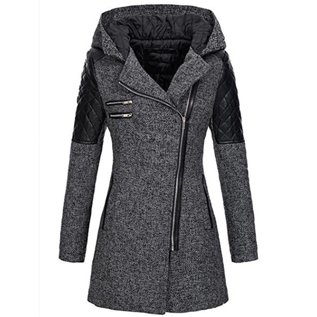 Giselle - Quilted Panel Hooded Coat