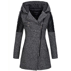 Giselle - Quilted Panel Hooded Coat