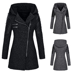 Giselle - Quilted Panel Hooded Coat