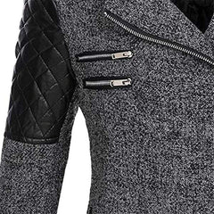 Giselle - Quilted Panel Hooded Coat