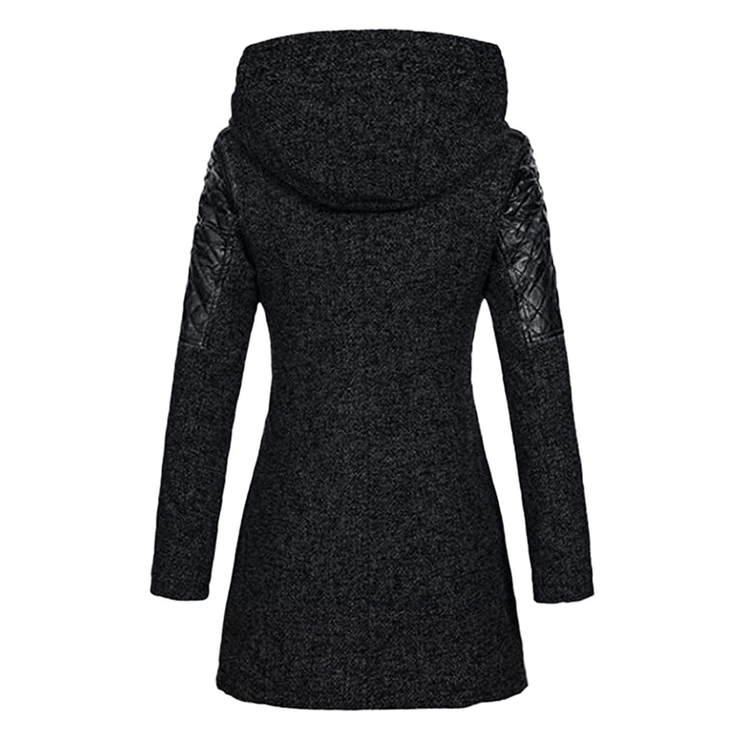 Giselle - Quilted Panel Hooded Coat