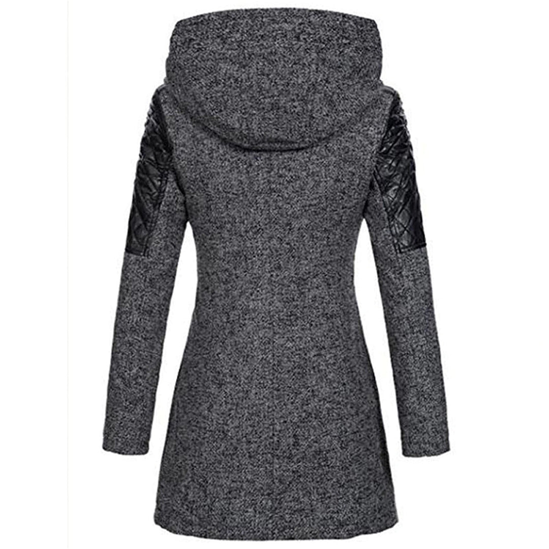 Giselle - Quilted Panel Hooded Coat