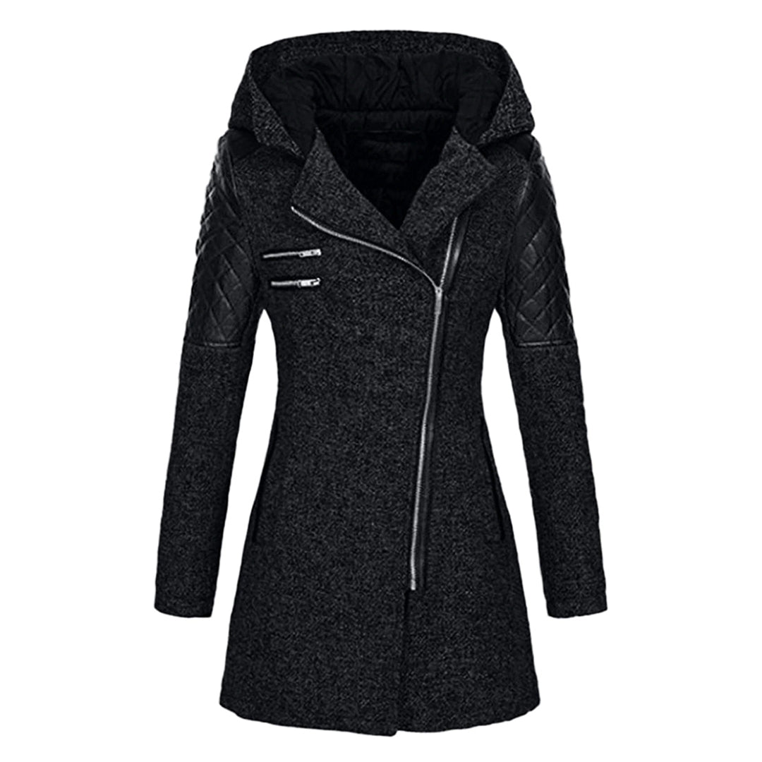 Giselle - Quilted Panel Hooded Coat