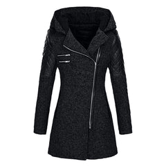 Giselle - Quilted Panel Hooded Coat
