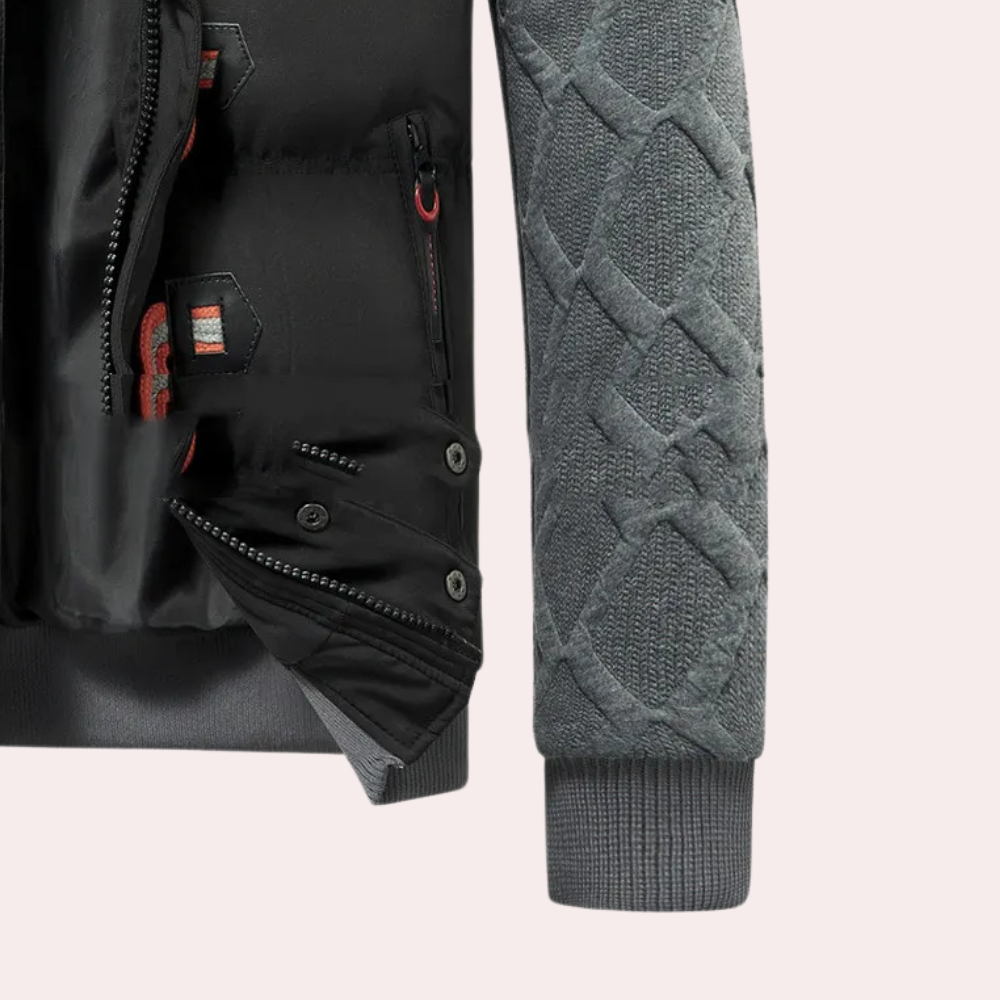 Zane - Hooded Puffer with Contrast Sleeves