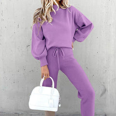 Gwendolyn - Turtleneck and Joggers Set — Lilac