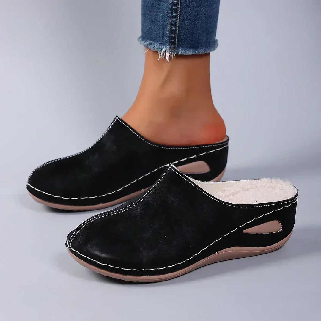 Prudence - Suede Mule Slippers