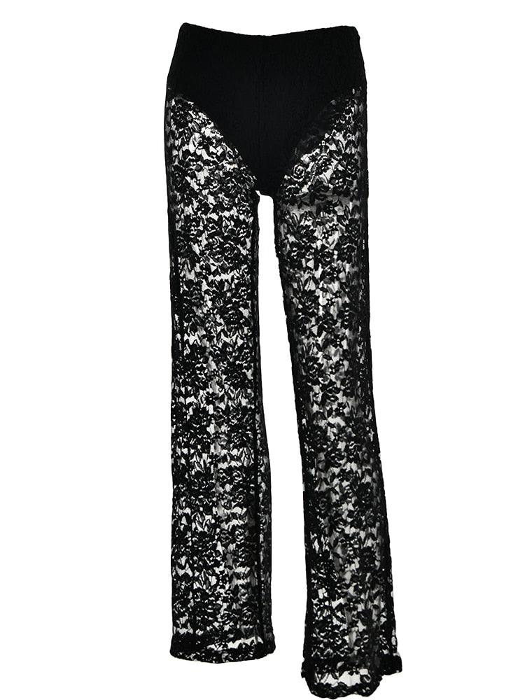 Audrey - Lace Wide Leg Trousers
