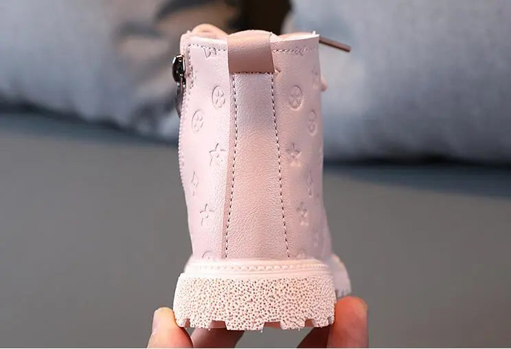 Lorraine - Kids Quilted Lace up Boots
