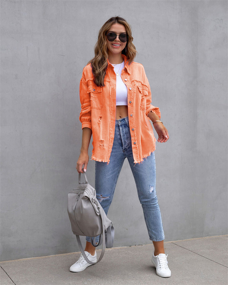 Billie - Frayed Denim Jacket