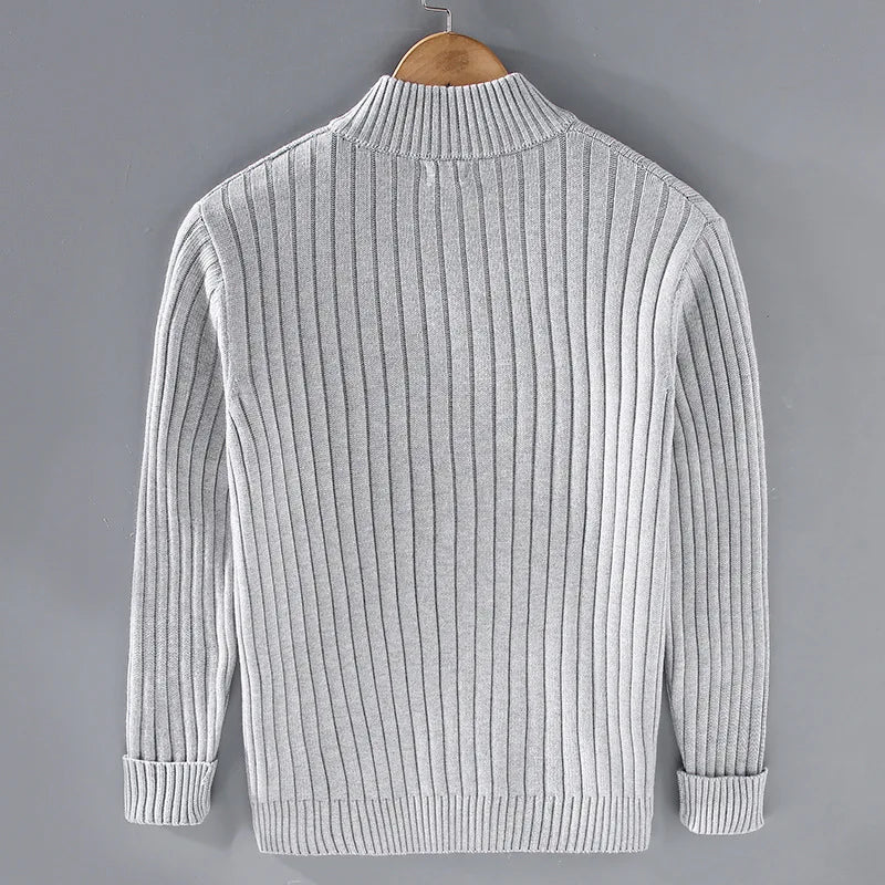 Noah - Fine Ribbed Zip Cardigan