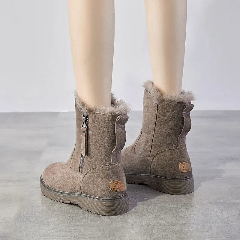 Nadine - Fur Trim Ankle Boots