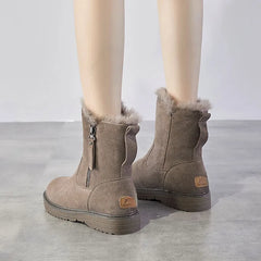 Nadine - Fur Trim Ankle Boots
