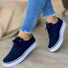 Catherine - Brogue Lace up Trainers — Blue