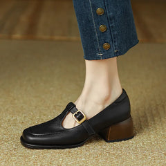 Emilia - Square Toe Mary Jane Shoes