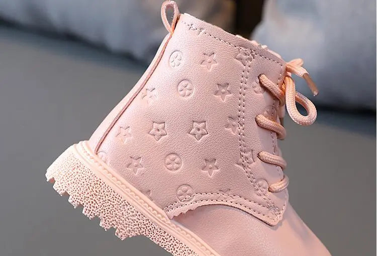 Lorraine - Kids Quilted Lace up Boots