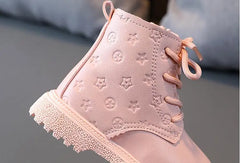 Lorraine - Kids Quilted Lace up Boots