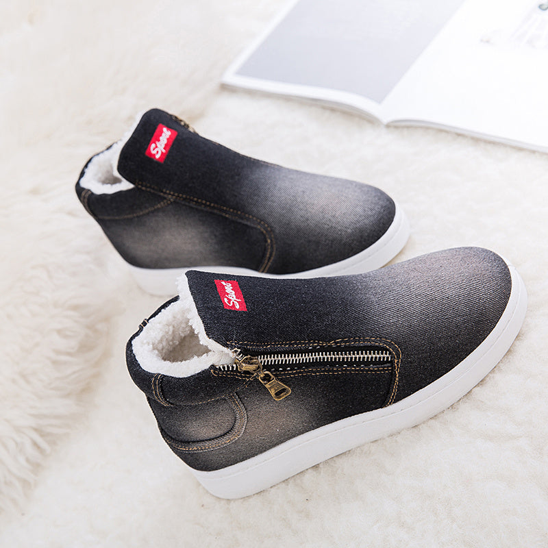 Phyllis - Fur Lined Zip Ankle Boots — Black
