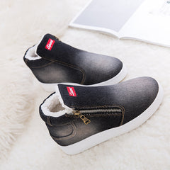 Phyllis - Fur Lined Zip Ankle Boots — Black