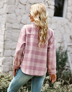 Melody - Pink Plaid Shacket