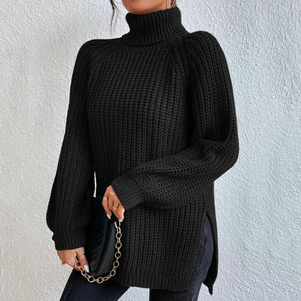 Francesca - Turtleneck Jumper with Split