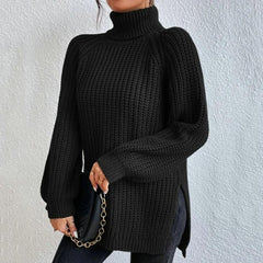 Francesca - Turtleneck Jumper with Split