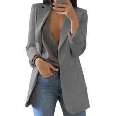 Jessica - Oversized Pocket Blazer — Grey