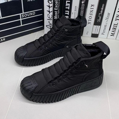 Jillian - High Top Canvas Sneakers — Black