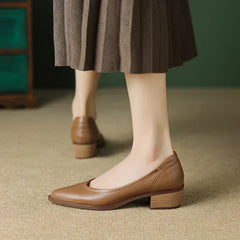 Araminta - Plain Pointed Court Heels