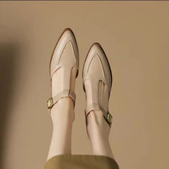 Cornelia - Square Toe T-Bar Shoes