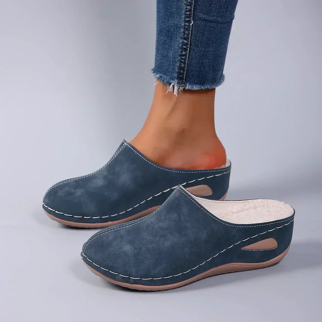 Prudence - Suede Mule Slippers