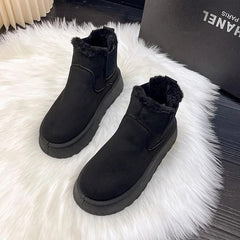 Penelope - Fleece Lined Chelsea Boots — Black