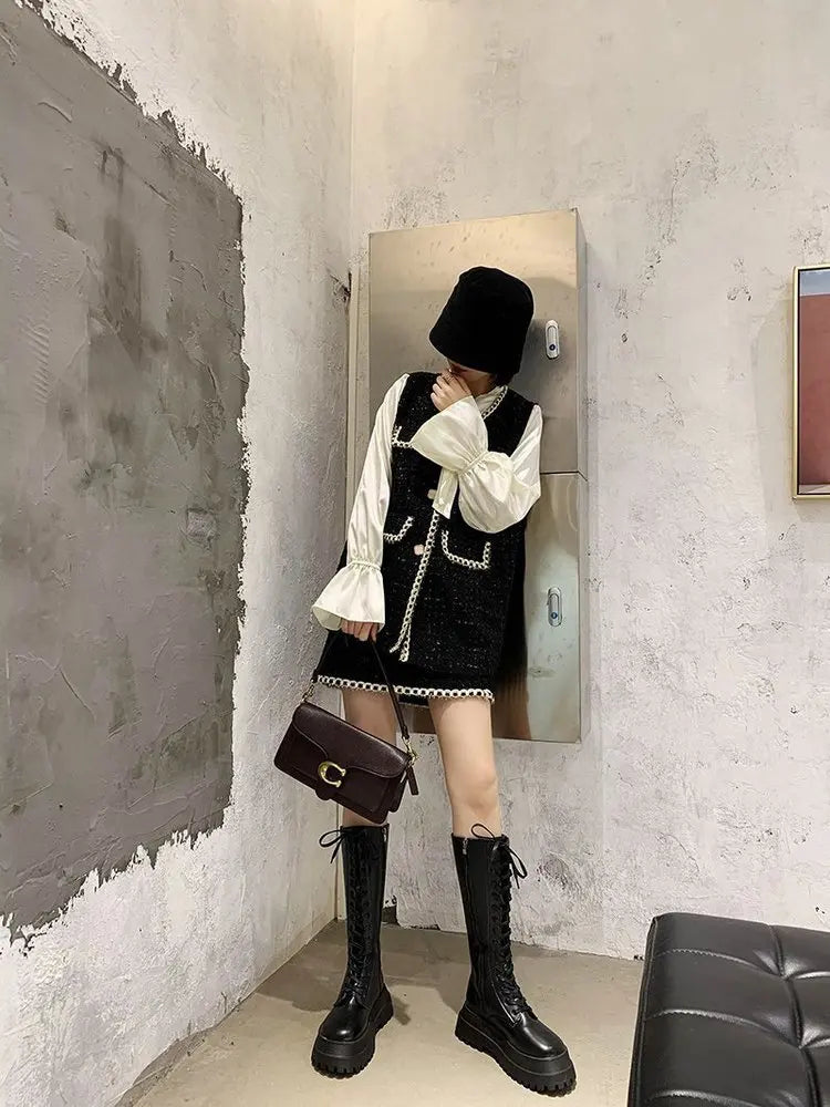 Estelle - Lace up Tall Combat Boots