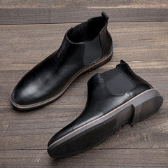 Serena - Leather Chelsea Boots — Black
