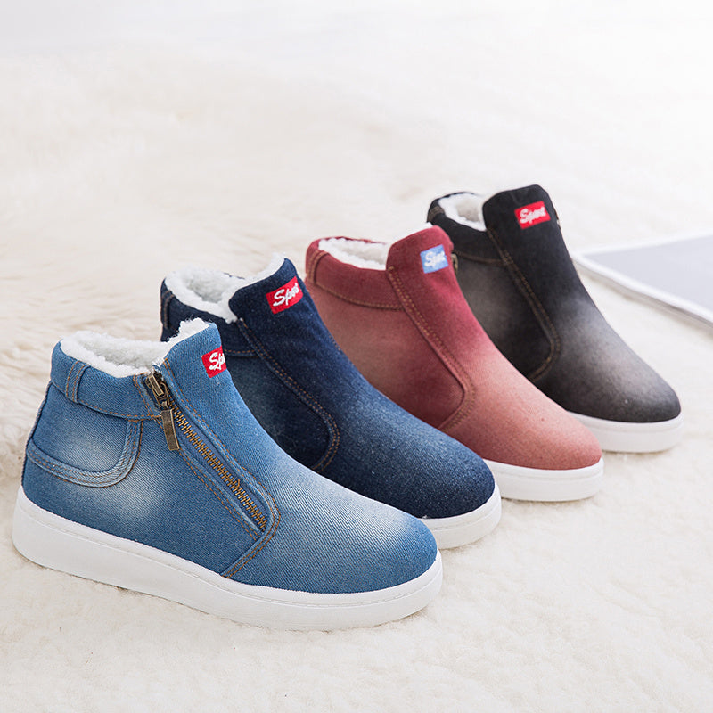 Phyllis - Fur Lined Zip Ankle Boots