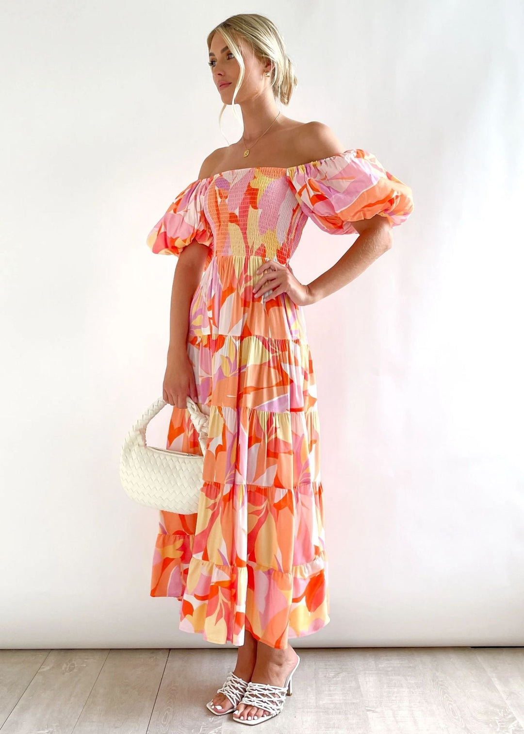 Prudence - Floral Off Shoulder Midi
