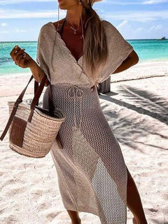 Savannah - Crochet Beach Cover Up — Beige