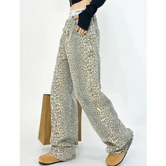 Mackenzie - Leopard Print Wide Jeans