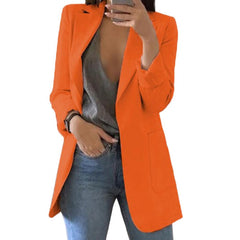 Jessica - Oversized Pocket Blazer — Orange
