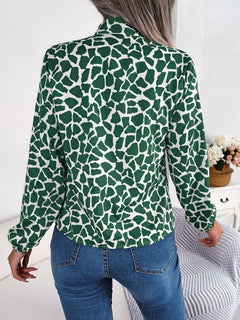 Millie - Print Blouse with Bow Tie