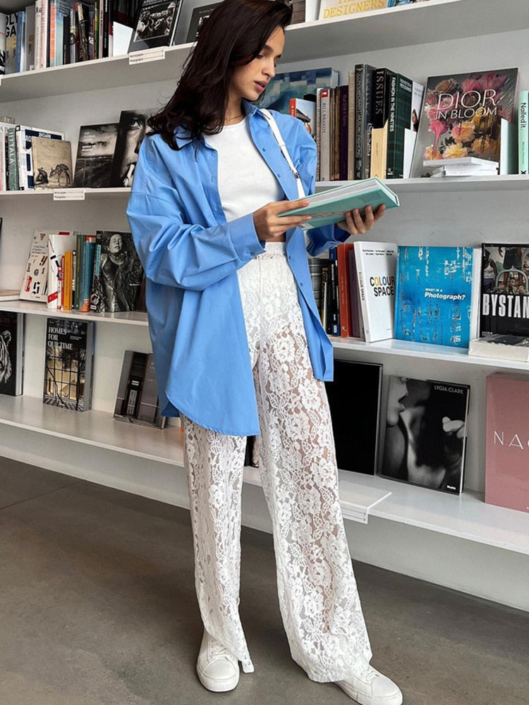 Audrey - Lace Wide Leg Trousers