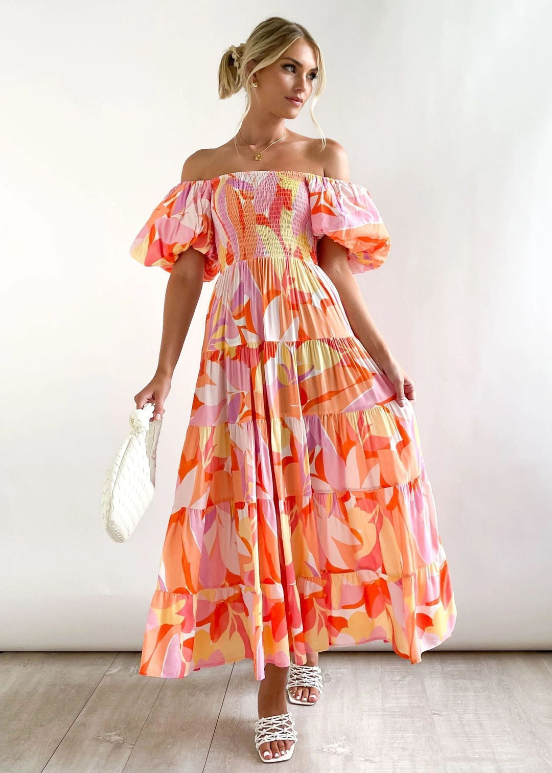 Prudence - Floral Off Shoulder Midi