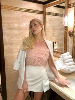 Kathleen - Ruffle Strapless Top