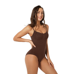 Marguerite - Seamless Shaping Bodysuit — Brown